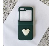 Cute Korean Candy Color 3D Love Heart Solid Color Case for Galaxy Z Flip5 Flip 5 Z Flip5 Zflip5 Zflip5 Flip5 Portable Cover