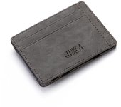 Men Ultra Thin Leather Mini Small Magic Wallet with Zipper Coin Pocket Purse Women Pouch Plastic Credit Bank Card Case Holder