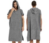Poncho de Baño Premium Botones - Cambiador Señoras y Hombres - Poncho Surf Playa - Poncho Toalla Adultos - Cambiador - Capa de Baño Microfibra