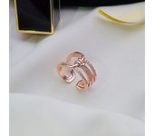 2024 New Exquisite Irregular Zircon Gold Color Open Rings Korean Jewelry For Women's Wedding Party Luxury Accessories