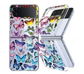 For Samsung Galaxy Z Flip 5 Flip 4 Flip 3 Butterfly Pattern Phone Case For Samsung Z Flip 5 Z Flip 4 Shockproof Clear Back Cover