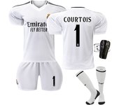 Real Madrid 2024/25 Official Replica Home Jersey Set -  For Adult/kids - With Shirts + shorts + socks + pad