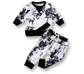 0-24M Babies Boys Clothes Outfits Tie-Dye 2Pcs Kid Girls T-Shirts Tops Pants Spring Autumn Clothing Set