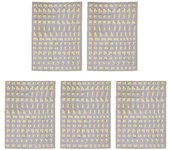 Glitter Epoxy Resin Filler English Letters Gold&silver Number Sticker Epoxy filling sticker Labels Stickers Alphabet Sticker