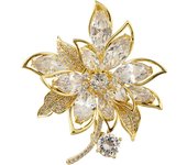 Her Lab Jewelry-broche Abierto de peonías para Mujer, PIN de traje de Abrigo Todo en uno de lujo, traje de ramilleta vintage exaggerado