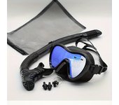 Máscara de buceo profesional de silicona y tubo de respiración, gafas de buceo con cristal templado antivaho, equipo de snorkel