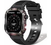 Smart Watch for Men Answer/Make Call, Outdoor Waterproof Tactical Sports Smartwatch with LED Flashlight Compass