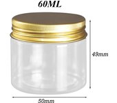 20Pcs 30/50/60/80/120/150ml Storage Jars With Lids Aluminum Round Canister Empty Plastic Cosmetic Jars Food Travel Bottle Pot