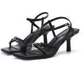 2024 new style women's shoes/sandals/high heels/stilettos/pointed toes/spring/summer/autumn/winter/banquet/wedding/work/leather/Black