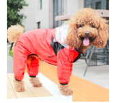 Pet Dog Raincoat Transparent Hooded Jumpsuit Dogs Waterproof Coat Water Resistant Clothes for Dogs Cats Jacket Pet Supplies