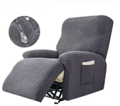 Funda de sofá reclinable, silla perezosa, funda de cojín de Color sólido, funda de sofá de 1/2/3/4 asientos, sofá con textura de hoja impermeable