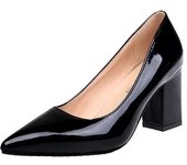 Zapatos de tacón alto para mujer 2025 zapatos de boca baja puntiagudos para mujer zapatos de moda de tacón grueso de talla grande 43