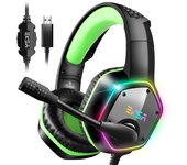 Gaming Headphones For PC/PS4/PS5 EKSA E1000 7.1 Surround RGB Gaming Headset Gamer USB Wired Headphones with Noise Cancelling Mic