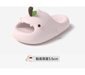 Mandarin duck apple shark pull zapatillas mujer verano casa EVA antideslizante sandalias de baño hombres 3,5CM fondo grueso