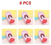 1~6PCS Kawaii Canvas Pencil Case for Boys Cartoon Bear Pencilcase Pen Case Bag Large Capacity Pencil Box Pouch Stationery