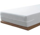 Savel - Funda de colchón elástica de Algodón | Pack de 2-90x190/200cm | Protector de colchón con Cremallera. Tejido de Rizo 100% Algodon Muy Absorbente y Ajustable (Cama 90cm) Blanco