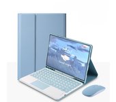 Tablet Keyboard Case with Pencil Holder for iPad Pro M4 11 inch 2024 Spanish Keyboard with Touchpad