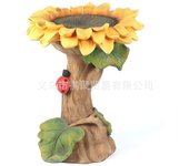 Sunflower Resin Crafts Gardening Ornament Polyresin Sunflower Bird Bath