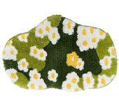 Forest Moss Flocking Bedside Rug Ultra Soft Non-Slip Bath Mats Bathroom Carpet Bedroom Floor Mat for Living Room Home Decor