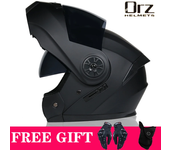 Casco Modular de seguridad para motocicleta, visera Interior de doble lente, aprobado por DOT