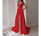 Vestido manga corta moda informal de verano para mujer, vestidos largos