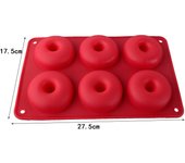 Molde de silicona con 6 cavidades para donas, moldes 3D para hornear pasteles, magdalenas, gelatina, galletas, pastelería, cocina