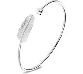 Pulsera de Plata Esterlina con Plumas Accesorio de Moda para Mujeres Regalo Perfecto para Cumpleaños o Día de San Valentín