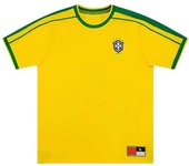 Camiseta de fútbol local de Brasil 1998 Personalizada 10 RIVALDO 9 RONALDO 6 R. CARLOS Retro Camiseta