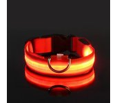 Collar de nailon para perros, cadena luminosa de flash de seguridad nocturna LED recargable para perros, collar luminoso para perros, accesorios fluorescentes para perros