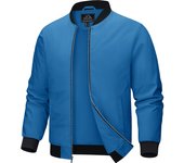 MAGCOMSEN Men's Bomber Jacket Lightweight Jacket Full Zip Light Waterproof Windbreaker Casual Stylish Golf outdoor Sport Coats