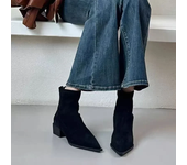 Botas De Mujer Con Cremallera Trasera, Zapatos De Moda Con Puntera Estrecha Para Mujeres De Oficina Y Profesionales