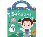 Educational Jelly Sticker Books Reusable Washable Kids Quiet Book Waterproof with Diverse Cartoon Sticker Book