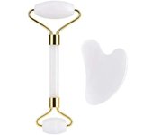 Fashion 2/3/4Pcs Natural Rose Quartz Obsidian Jade Roller Gua Sha Stone Set Gouache Scraper Facial Lifting Anti-Wrinkle Skin Care Tools