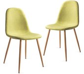 Pack de 2 sillas de Comedor, diseño nórdico con Asiento Acolchado y Respaldo ergonómico