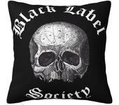 Black Rock Label Music Society Band Pillow Cases Square Soft Throw Pillowcase Decorative Cushion Covers for Living Room Bedroom Sofa Cars