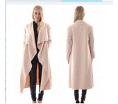 Long Sleeve Irregular Mid-length Trench Coat
