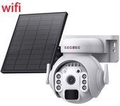 Camara de vigilancia exterior solar WIFI inteligente solar HD 360 grados alarma 4G vigilancia