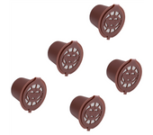 5/Pcs Stainless Steel Filter Reusable Coffee Capsules for Nespresso Machines(B)