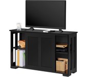 Aparador Buffet Cocina Aparador para Salon con Puerta Corredera Vitrinas de Estrecho para Salón Sala de Estar 106x33x63cm Blanco