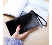 Cartera de Mujer de Cuero con Esencia de Lujo Billetera Multicapa en Color Sólido para Teléfono Móvil Bolsa de Compras con Sujeta Tarjetas y Monedero