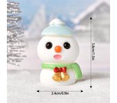 1pc Christmas Mini Santa Snowman Little Bear Winter Cabin Micro Ornament Xmas Desktop Art DIY Decoration Statue Garden Sculpture