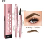 4 Point Liquid Eyebrow Pencil Waterproof Dark Brown Fork Tip Eyebrow Pencil Tattoo Fine Sketch Liquid Eyebrow Pen Makeup Tool