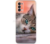 For OPPO Reno 4 Case Reno4 5G Cover Slim Silicone Bumper Patterns Soft Phone Case For OPPO Reno 4 2021 CPH2091 CPH2113 Back Bags