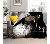 Drum Kit Music Instruments Flannel Blanket，Warm and Soft Blanket  For Couch Sofa Office Home Travel Camping Birthday Gift.