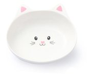 Ceramic Cat Bowl Cute Slanted Mouth Dog Food Feeding Basin Non-slip Anti Tipping Pet High Foot Bowl Neck Protection