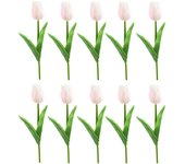 10Pcs Creative Simulated Tulip Flower Rustic Silk Flower Bouquet of Artificial Plants Artificial Plants Lightweight
