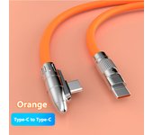 6A 120W 90° Elbow Super Fast Charge Cable USB To TypeC/iPhone PD Type-C/iPhone Metal Liquid Silicone Charger Data Line 1/1.5/2M