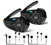EJEAS-Intercomunicador Q7 para helmet de motorteta, Auriculares Bluetooth 5,1 con reducción de ruido CVC y función de Radio FM