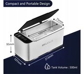 Ultrasonic Cleaner, 500ML Portable Household Ultrasonic Cleaning Machine