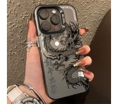 Dragon Totem Anti-drop Armour Case For iPhone 16 Max 15 14 13 12 11 Pro XR XS 7 8 Plus Lens protect plating Cover New